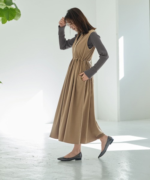 STYLE DELI（スタイルデリ）の「ダブルファスナージャンパースカート（ワンピース・レディース・ブラック/グレー/ベージュ・SMALL/MEDIUM）」の22枚目の写真