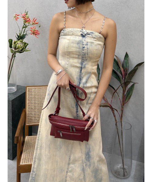 EVRIS（エヴリス）の「ジップショルダーBAG（ショルダーバッグ・レディース・レッド/ブラック・FREE）」の7枚目の写真