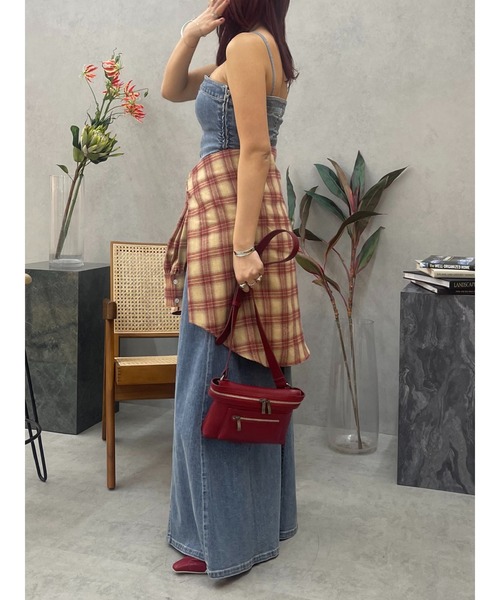 EVRIS（エヴリス）の「ジップショルダーBAG（ショルダーバッグ・レディース・レッド/ブラック・FREE）」の9枚目の写真