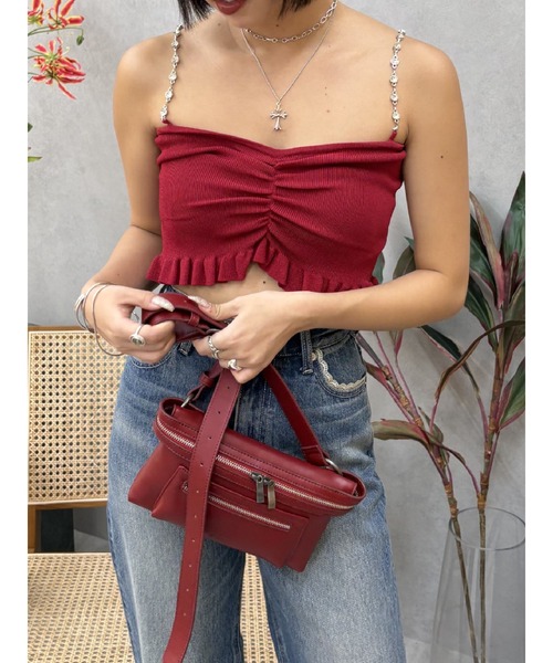 EVRIS（エヴリス）の「ジップショルダーBAG（ショルダーバッグ・レディース・レッド/ブラック・FREE）」の20枚目の写真