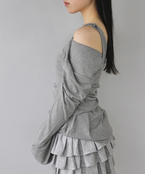 SANSeLF(サンセルフ)の「2set レイヤードトップス【SANSeLF】sanw25s012(その他トップス・レディース・ブラック/ホワイト/ライトイエロー/グレー・FREE)」の16枚目の写真