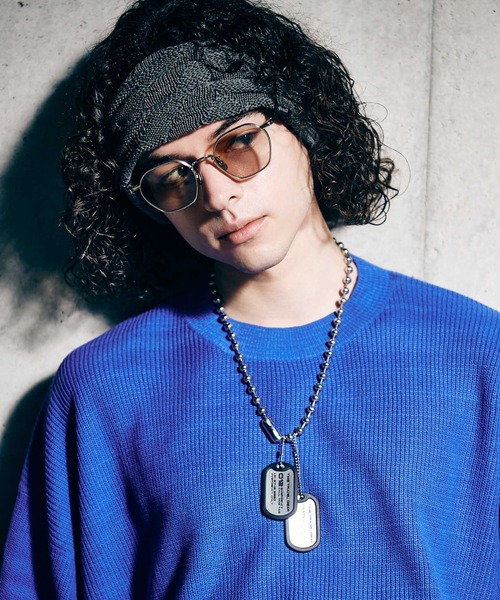 glamb（グラム）の「Knit Drape Hair Band / ニットドレープヘアバンド（ヘアバンド・メンズ・ブルー/チャコール/ブラック・FREE）」の9枚目の写真