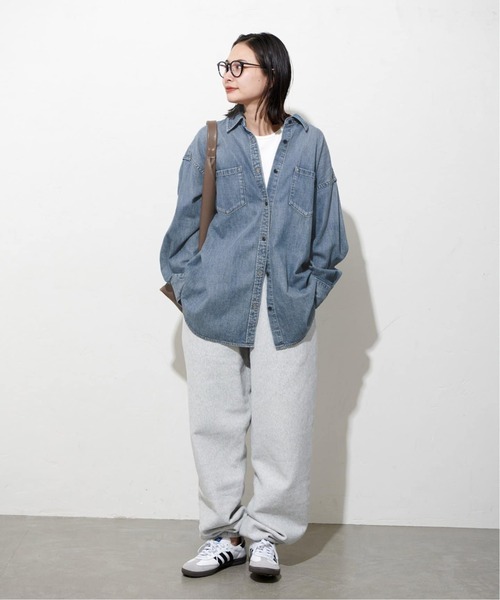 JOURNAL STANDARD（ジャーナルスタンダード）の「《追加4》ライトオンスデニムシャツ（シャツ/ブラウス・レディース・ホワイト×ホワイト/ブルー系その他・FREE）」の4枚目の写真