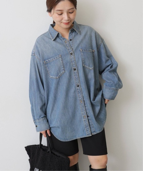 JOURNAL STANDARD（ジャーナルスタンダード）の「《追加4》ライトオンスデニムシャツ（シャツ/ブラウス・レディース・ホワイト×ホワイト/ブルー系その他・FREE）」の8枚目の写真
