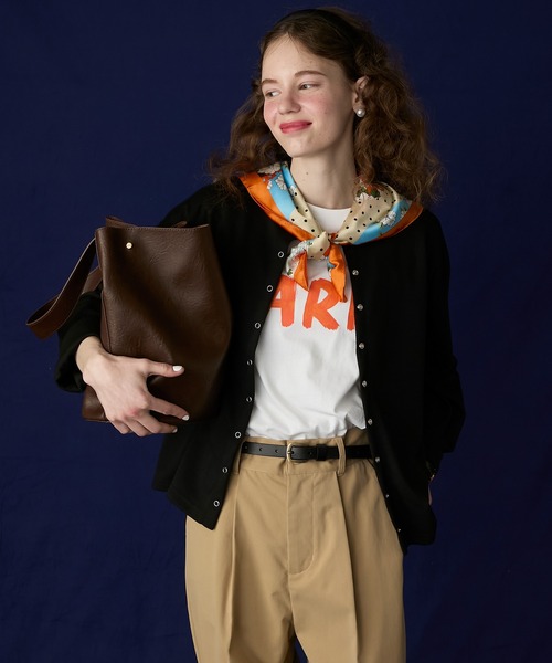 BONLECILL Marche】《ポーチ付き／A4》バケット型ソフトトートバッグ