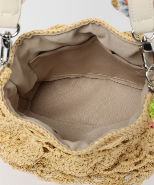 niko and...(ニコアンド)の「オリジナルテープフリル巾着ショルダーバッグ(ショルダーバッグ・レディース・ナチュラル/パープル・0)」の8枚目の写真