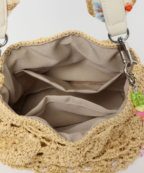 niko and...(ニコアンド)の「オリジナルテープフリル巾着ショルダーバッグ(ショルダーバッグ・レディース・ナチュラル/パープル・0)」の9枚目の写真