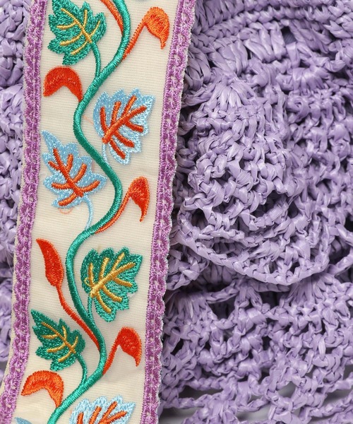 niko and...(ニコアンド)の「オリジナルテープフリル巾着ショルダーバッグ(ショルダーバッグ・レディース・ナチュラル/パープル・0)」の13枚目の写真