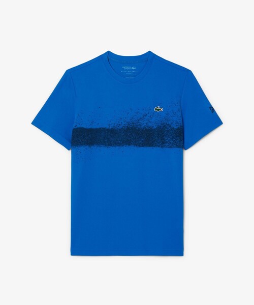 【ブルー】UPF50 UVカット『ジョコビッチ』コートラインウルトラドライ鹿の子地Tシャツ セール】UPF50 UVカット『ジョコビッチ』コートラインウルトラドライ