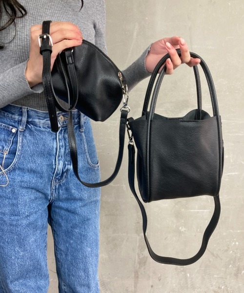 セール】着脱式ストラップ付き2WAYハンドバッグ ショルダー