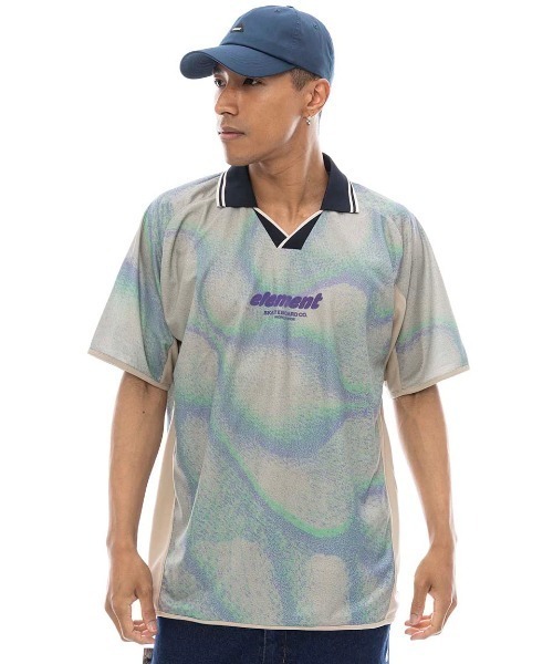 ELEMENT(エレメント)の「ELEMENT メンズ SOCCER GAME SS Tシャツ 【2025年春夏モデル】/エレメントユニフォーム半袖Tシャツ(Tシャツ/カットソー・メンズ・ベージュ系その他・X-LARGE/LARGE/MEDIUM)」の1枚目の写真