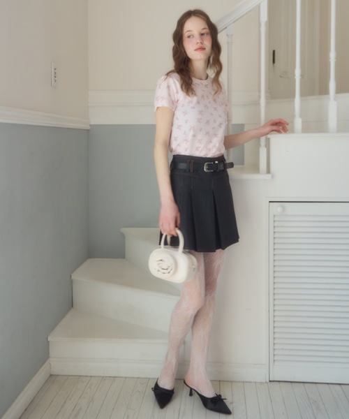 Birthday room（バースデイルーム）の「小花柄サーマルT/small froral pattern thermal tshirt（Tシャツ/カットソー・レディース・ピンク/アイボリー・FREE）」の12枚目の写真