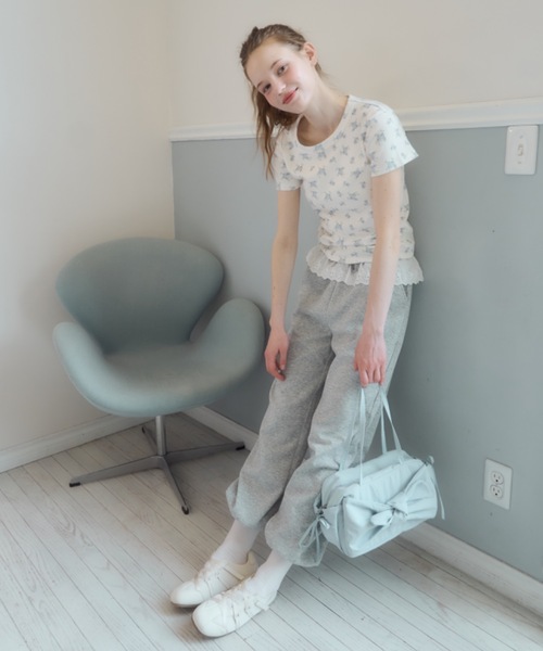 Birthday room（バースデイルーム）の「小花柄サーマルT/small froral pattern thermal tshirt（Tシャツ/カットソー・レディース・ピンク/アイボリー・FREE）」の7枚目の写真