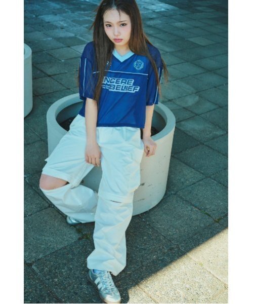 LOVETOXIC(ラブトキシック)の「【LTXC】【撥水】2WAYハーフカーゴパンツ(その他パンツ・キッズ・ホワイト/ブルーグレー/カーキ/ブラック・S:140cm/M:150cm/L:160cm)」の2枚目の写真