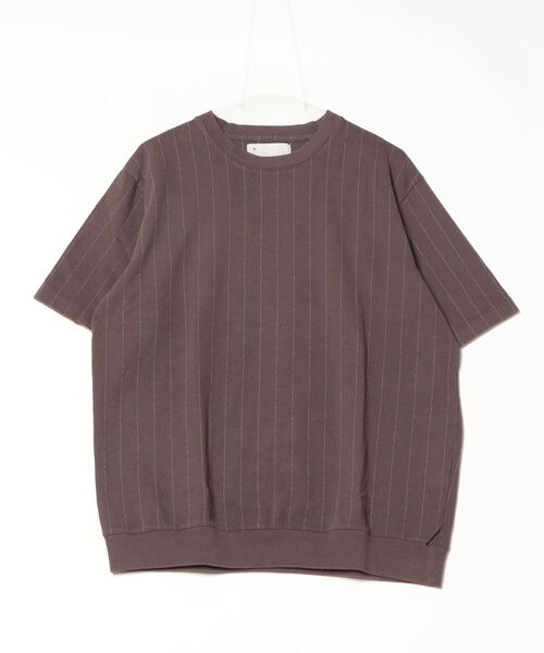 VOAAOV（ヴォアーブ）の「【VOAAOV】 QUILTING STITCH OPEN END JERSEY T-Shirt（Tシャツ/カットソー・メンズ・ブラウン/ネイビー/ブラック/サックスブルー・1/2）」の2枚目の写真