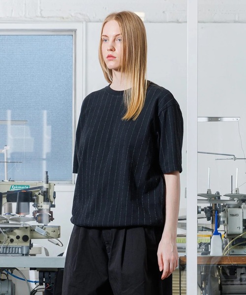 VOAAOV（ヴォアーブ）の「【VOAAOV】 QUILTING STITCH OPEN END JERSEY T-Shirt（Tシャツ/カットソー・メンズ・ブラウン/ネイビー/ブラック/サックスブルー・1/2）」の5枚目の写真