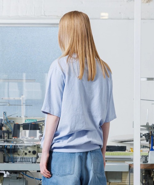 VOAAOV（ヴォアーブ）の「【VOAAOV】 QUILTING STITCH OPEN END JERSEY T-Shirt（Tシャツ/カットソー・メンズ・ブラウン/ネイビー/ブラック/サックスブルー・1/2）」の8枚目の写真