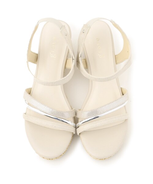 grove(グローブ)の「【大人気につき追加!・人間工学】メタルラインワンタッチサンダル(サンダル・レディース・アイボリー系3/シルバー/ベージュ系その他7/ブラック系3・S/M/L)」の9枚目の写真