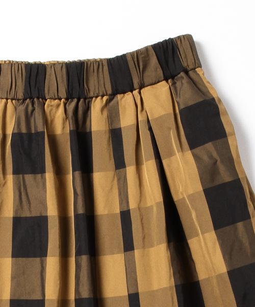 Demi-Luxe BEAMS（デミルクス ビームス）の「Demi-Luxe BEAMS / ウエストギャザー ギンガムチェック スカート（スカート・レディース・ブラウン系その他/ネイビー・ONE SIZE）」の6枚目の写真