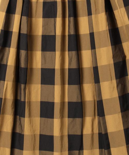 Demi-Luxe BEAMS（デミルクス ビームス）の「Demi-Luxe BEAMS / ウエストギャザー ギンガムチェック スカート（スカート・レディース・ブラウン系その他/ネイビー・ONE SIZE）」の7枚目の写真