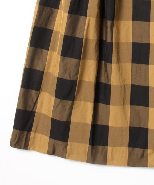 Demi-Luxe BEAMS（デミルクス ビームス）の「Demi-Luxe BEAMS / ウエストギャザー ギンガムチェック スカート（スカート・レディース・ブラウン系その他/ネイビー・ONE SIZE）」の8枚目の写真