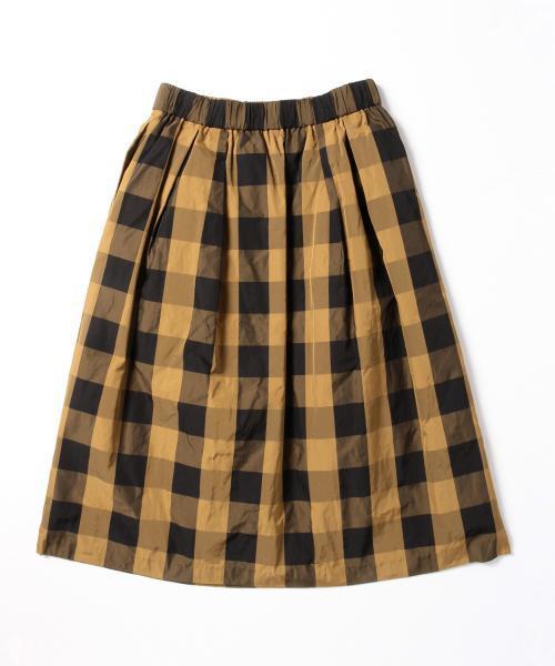 Demi-Luxe BEAMS（デミルクス ビームス）の「Demi-Luxe BEAMS / ウエストギャザー ギンガムチェック スカート（スカート・レディース・ブラウン系その他/ネイビー・ONE SIZE）」の17枚目の写真
