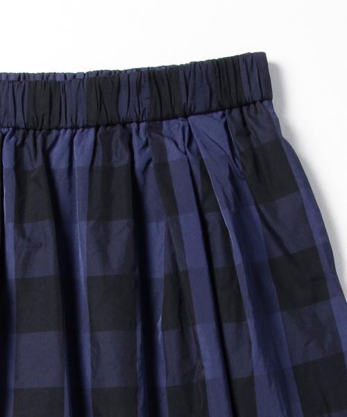 Demi-Luxe BEAMS（デミルクス ビームス）の「Demi-Luxe BEAMS / ウエストギャザー ギンガムチェック スカート（スカート・レディース・ブラウン系その他/ネイビー・ONE SIZE）」の9枚目の写真