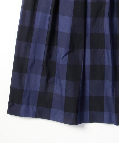 Demi-Luxe BEAMS（デミルクス ビームス）の「Demi-Luxe BEAMS / ウエストギャザー ギンガムチェック スカート（スカート・レディース・ブラウン系その他/ネイビー・ONE SIZE）」の10枚目の写真