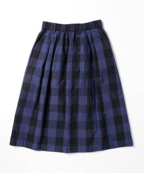 Demi-Luxe BEAMS（デミルクス ビームス）の「Demi-Luxe BEAMS / ウエストギャザー ギンガムチェック スカート（スカート・レディース・ブラウン系その他/ネイビー・ONE SIZE）」の19枚目の写真