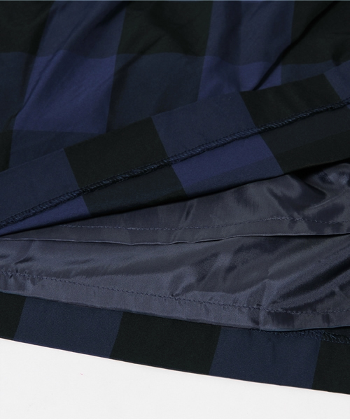 Demi-Luxe BEAMS（デミルクス ビームス）の「Demi-Luxe BEAMS / ウエストギャザー ギンガムチェック スカート（スカート・レディース・ブラウン系その他/ネイビー・ONE SIZE）」の11枚目の写真