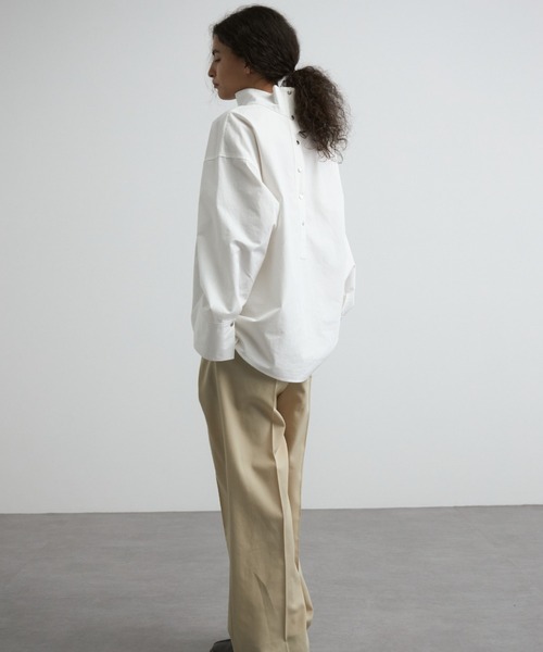 CREDONA（クレドナ）の「HIGH NECK BLOUSE/ハイネックブラウス（シャツ/ブラウス・レディース・ブラック/ホワイト・FREE）」の10枚目の写真