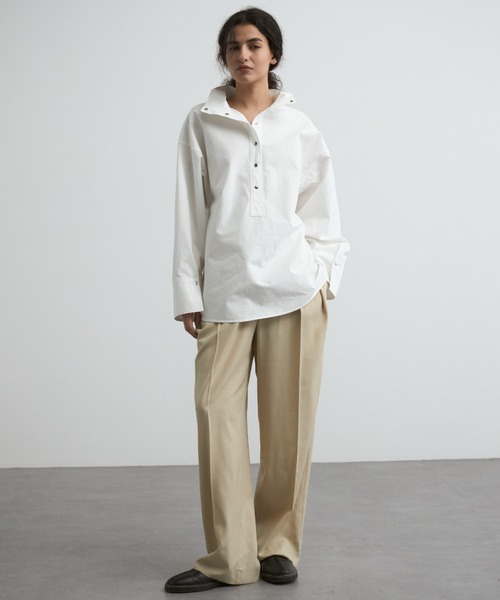 CREDONA（クレドナ）の「HIGH NECK BLOUSE/ハイネックブラウス（シャツ/ブラウス・レディース・ブラック/ホワイト・FREE）」の3枚目の写真