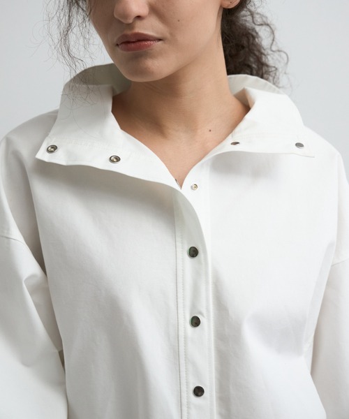 CREDONA（クレドナ）の「HIGH NECK BLOUSE/ハイネックブラウス（シャツ/ブラウス・レディース・ブラック/ホワイト・FREE）」の5枚目の写真