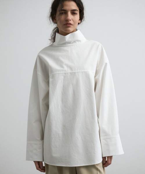 CREDONA（クレドナ）の「HIGH NECK BLOUSE/ハイネックブラウス（シャツ/ブラウス・レディース・ブラック/ホワイト・FREE）」の8枚目の写真