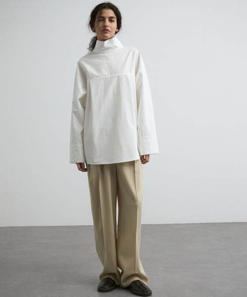 CREDONA（クレドナ）の「HIGH NECK BLOUSE/ハイネックブラウス（シャツ/ブラウス・レディース・ブラック/ホワイト・FREE）」の9枚目の写真