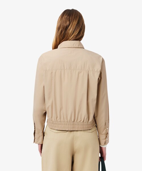 LACOSTE（ラコステ）の「クロップド丈 ウエストシャーリングシャツ ショートブルゾン（シャツ/ブラウス・レディース・ベージュ/オフホワイト・40/38/36/34）」の21枚目の写真