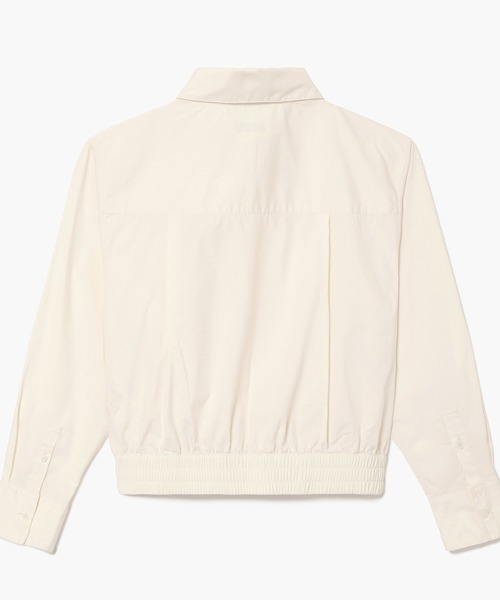 LACOSTE（ラコステ）の「クロップド丈 ウエストシャーリングシャツ ショートブルゾン（シャツ/ブラウス・レディース・ベージュ/オフホワイト・40/38/36/34）」の13枚目の写真