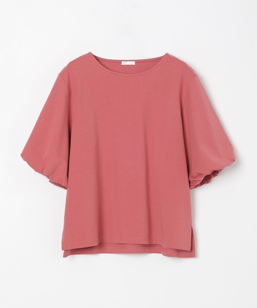 バルーンスリーブ淡いピンクトップス バルーンスリーブトップス（Tシャツ/カットソー）｜GLACIER