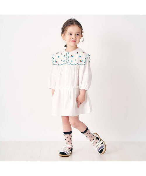 apres les cours（アプレレクール）の「リボンメッシュサンダル（サンダル・キッズ・アイボリー/シルバー・15 /16/14/18/19/17）」の5枚目の写真