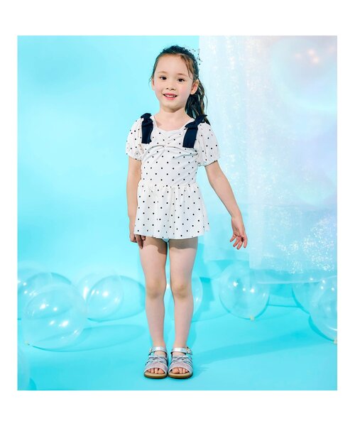 apres les cours（アプレレクール）の「リボンメッシュサンダル（サンダル・キッズ・アイボリー/シルバー・15 /16/14/18/19/17）」の10枚目の写真