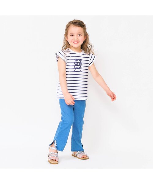 apres les cours（アプレレクール）の「リボンメッシュサンダル（サンダル・キッズ・アイボリー/シルバー・15 /16/14/18/19/17）」の12枚目の写真