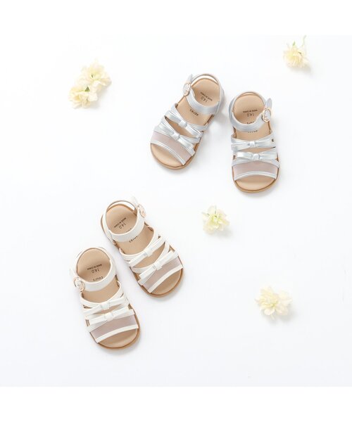 apres les cours（アプレレクール）の「リボンメッシュサンダル（サンダル・キッズ・アイボリー/シルバー・15 /16/14/18/19/17）」の15枚目の写真