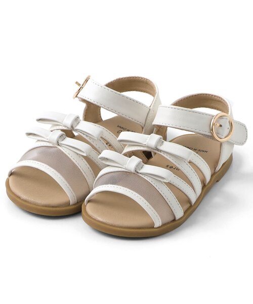 apres les cours（アプレレクール）の「リボンメッシュサンダル（サンダル・キッズ・アイボリー/シルバー・15 /16/14/18/19/17）」の17枚目の写真