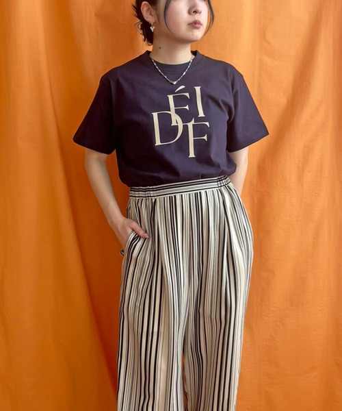 LHELBIE（レルビエ）の「DEFIフロッキーロゴTシャツ（Tシャツ/カットソー・レディース・ホワイト/ネイビー/ブラック・M）」の17枚目の写真