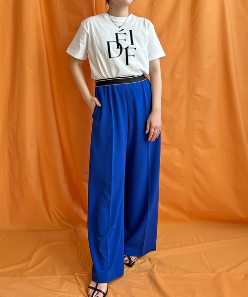 LHELBIE（レルビエ）の「DEFIフロッキーロゴTシャツ（Tシャツ/カットソー・レディース・ホワイト/ネイビー/ブラック・M）」の12枚目の写真