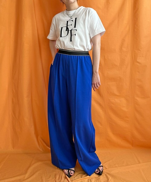 LHELBIE（レルビエ）の「DEFIフロッキーロゴTシャツ（Tシャツ/カットソー・レディース・ホワイト/ネイビー/ブラック・M）」の13枚目の写真