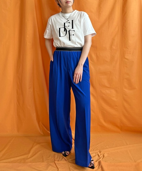 LHELBIE（レルビエ）の「DEFIフロッキーロゴTシャツ（Tシャツ/カットソー・レディース・ホワイト/ネイビー/ブラック・M）」の15枚目の写真