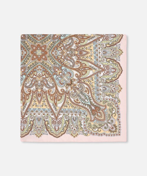 allureville（アルアバイル）の「ビッグペイズリープリントスカーフ（バンダナ/スカーフ・レディース・ライトピンク/ミント・FREE）」の3枚目の写真