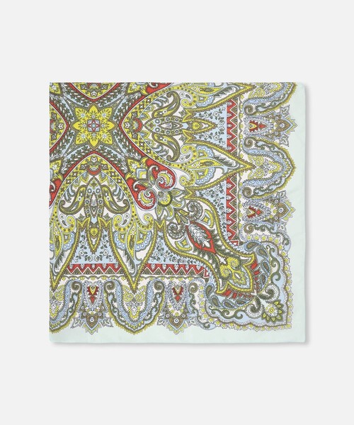 allureville（アルアバイル）の「ビッグペイズリープリントスカーフ（バンダナ/スカーフ・レディース・ライトピンク/ミント・FREE）」の5枚目の写真