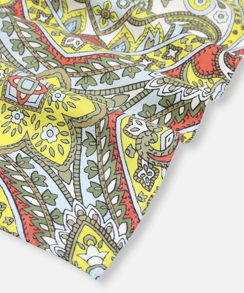 allureville（アルアバイル）の「ビッグペイズリープリントスカーフ（バンダナ/スカーフ・レディース・ライトピンク/ミント・FREE）」の6枚目の写真